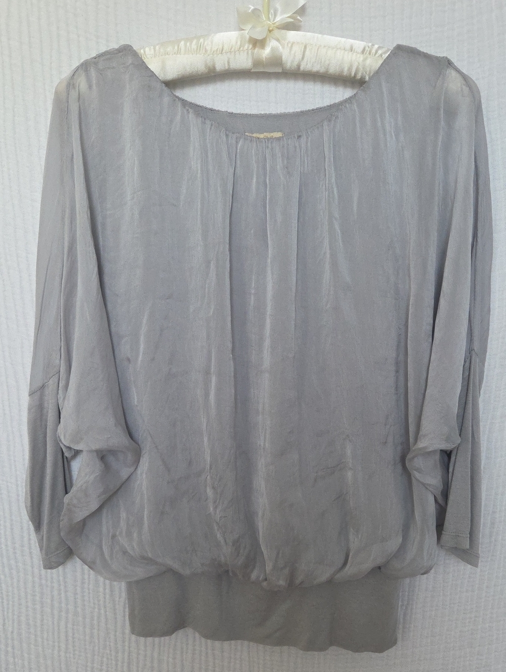 Light Gray Women’s Flowy Blouse - S